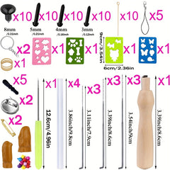 Needle Felting Kit 42 Colors Wool Roving Set with Tools
