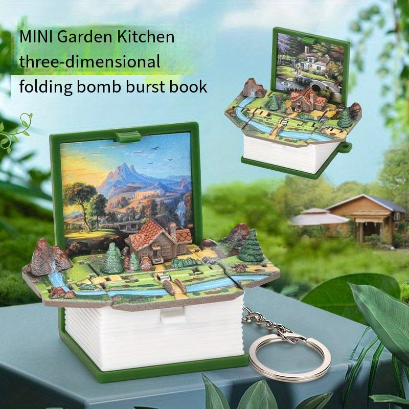 3D Dino Fold Book Keychain Puzzle Toy for Astronaut Fans