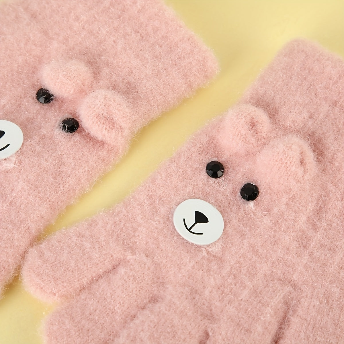 Cartoon Touch Screen Gloves Knit Gloves Winter Thickened Warm Gloves