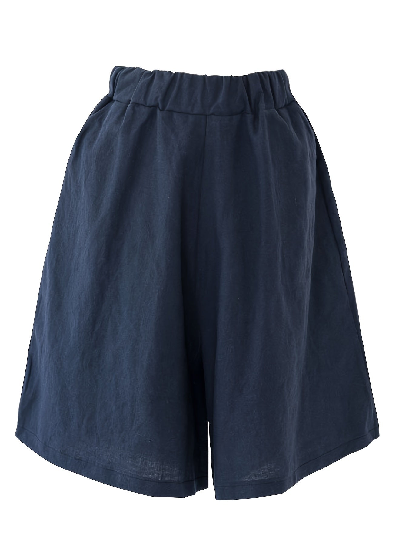 High Rise Straight Leg Stretch Basic Shorts