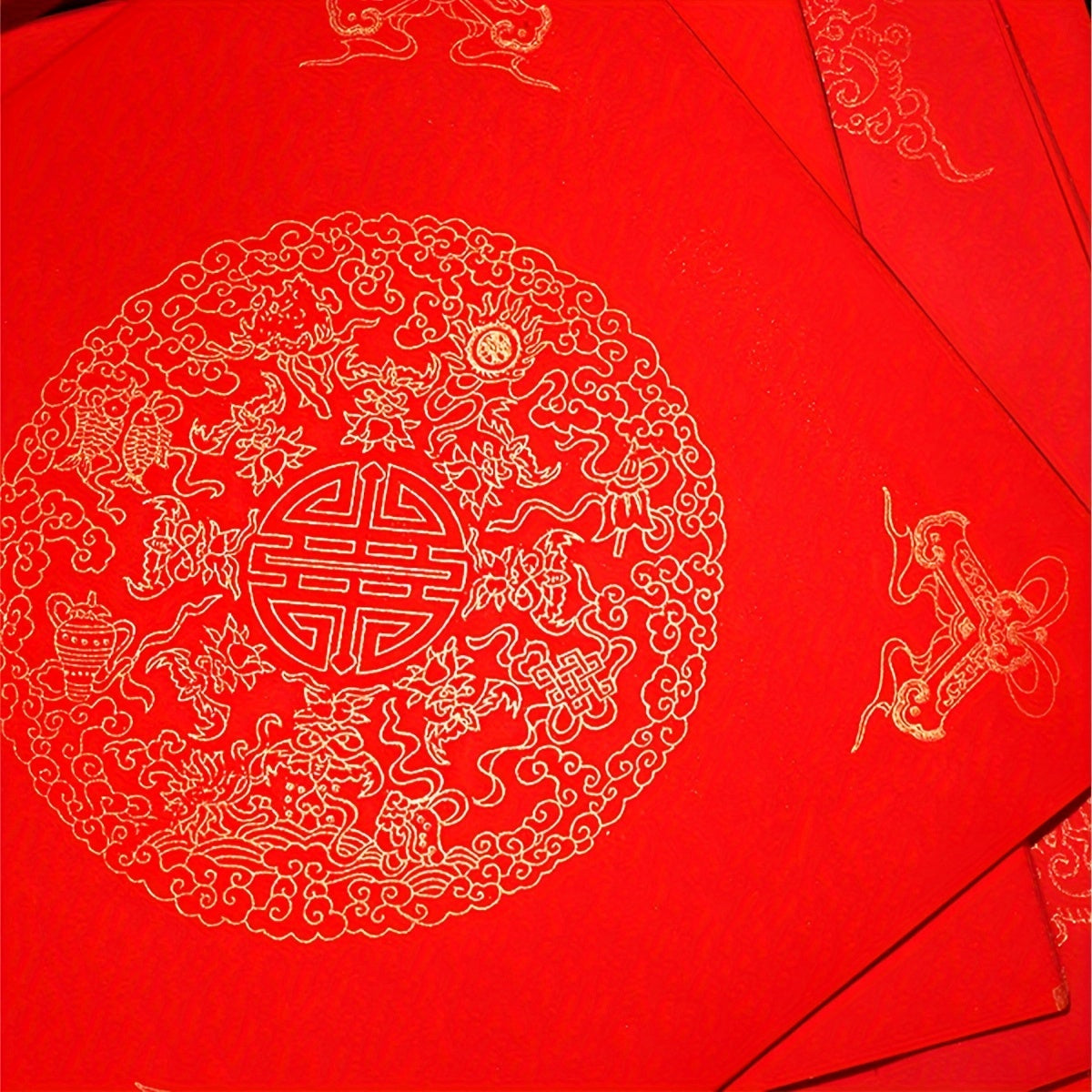 20pcs Red Spring Blank Rice Paper Spring Couplet for Winter Christmas Decor