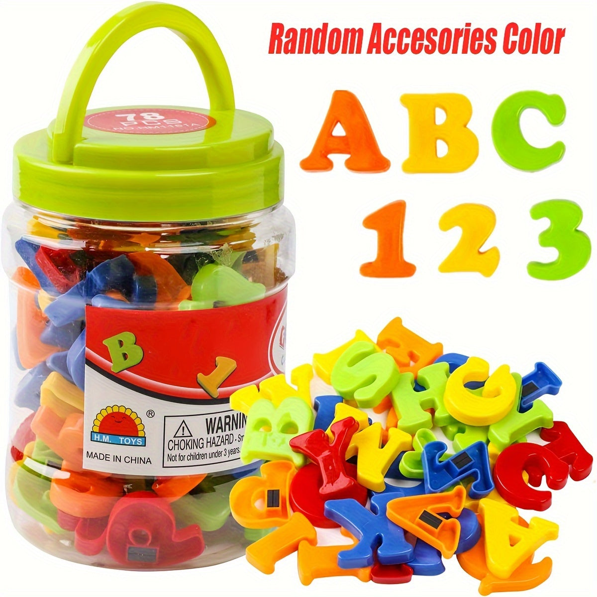 Educational Magnetic Letters And Numbers Set Colorful Alphabet Fridge Magnets