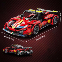 Colorful Building Block Model Set with Toy Sports Car
