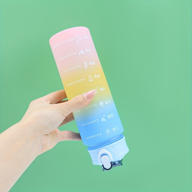 2000ml Gradient Sports Water Bottle with Straw and Lockable Lid