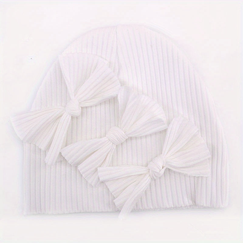 Soft & Cozy Baby Bows Beanies for Autumn & Winter