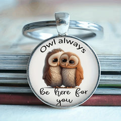 Vintage Owl Keychain For Men Bag Purse Accessory