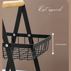 3-Layer Mesh Fruit Basket Storage Rack