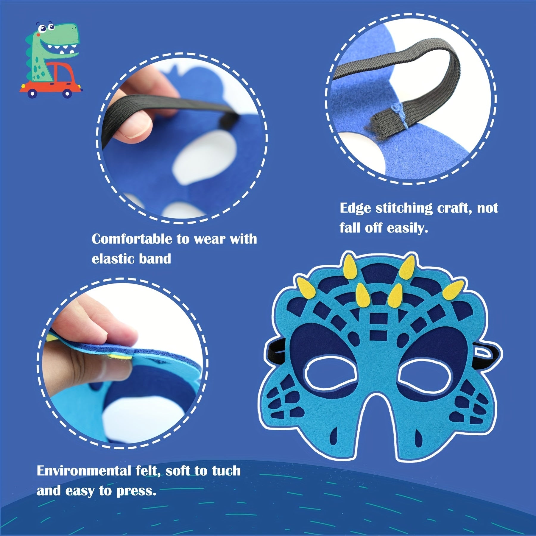 Dinosaur Masks Party Masquerade Supplies - Boys Halloween Masks