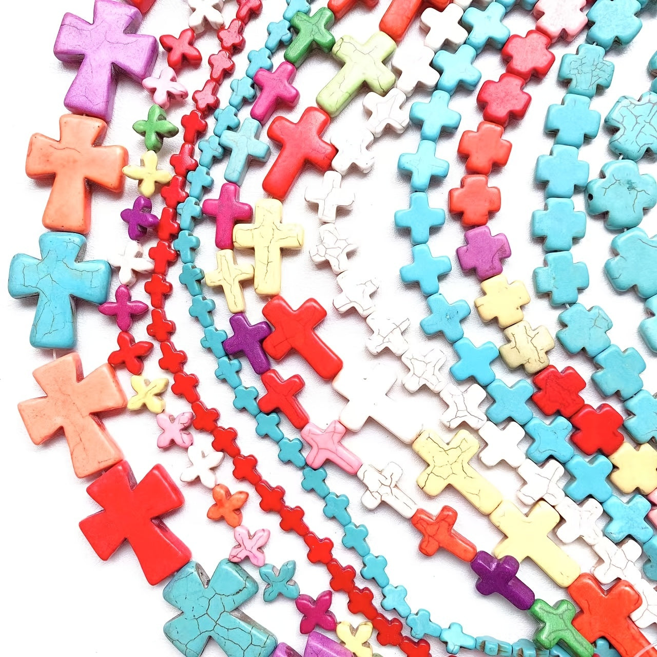 Turquoise Cross Pendant Beads for DIY Jewelry Making