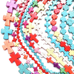 Turquoise Cross Pendant Beads for DIY Jewelry Making