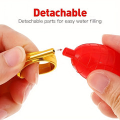 Adult Water Spray Ring Toy Red & Golden Prank Prop Noise Making Mechanism