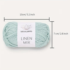 2pcs 393 Feet 50g Lotus Linen Mix Yarn Soft For DIY Hand Crochet/Knittin