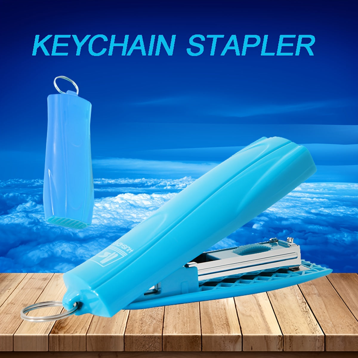 Mini Portable Stapler Keychain Small Office Supplies Stapler