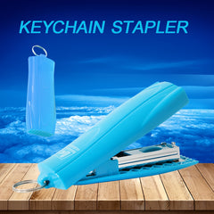 Mini Portable Stapler Keychain Small Office Supplies Stapler