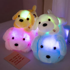 Soft Illuminated Dog Stuffed Animals in 4 Colors Night Light for Kids & Adults