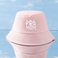 Cotton Bucket Hat Dog Mom Print Lightweight Sunscreen