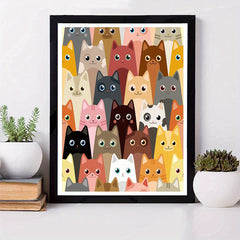 Cat Diamond Painting Set DIY Wall Decor Full Diamonds Embroidery Gift