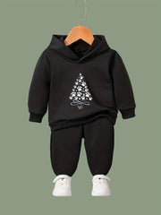 Christmas Tree 2pc Set Girls Casual Comfy Activewear Set