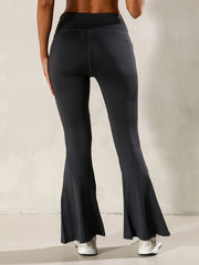 Solid Flared Pants High Waist Bell bottom Yoga Leggings