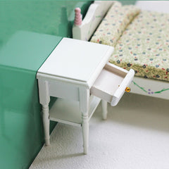 Mini Dollhouse Side Table with Drawer