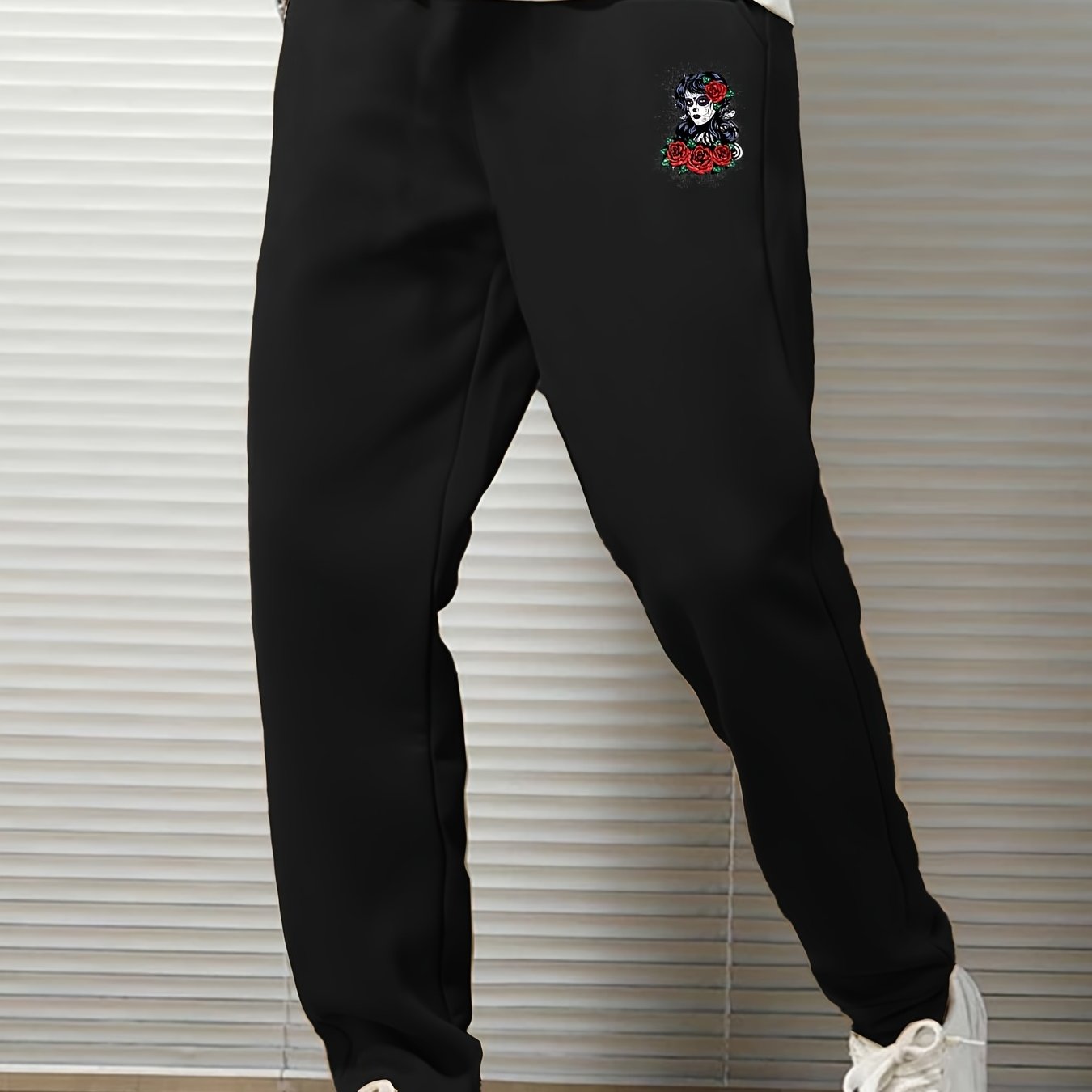 Men s Jogger Pants Skull Graphic Print Casual Sweatpants