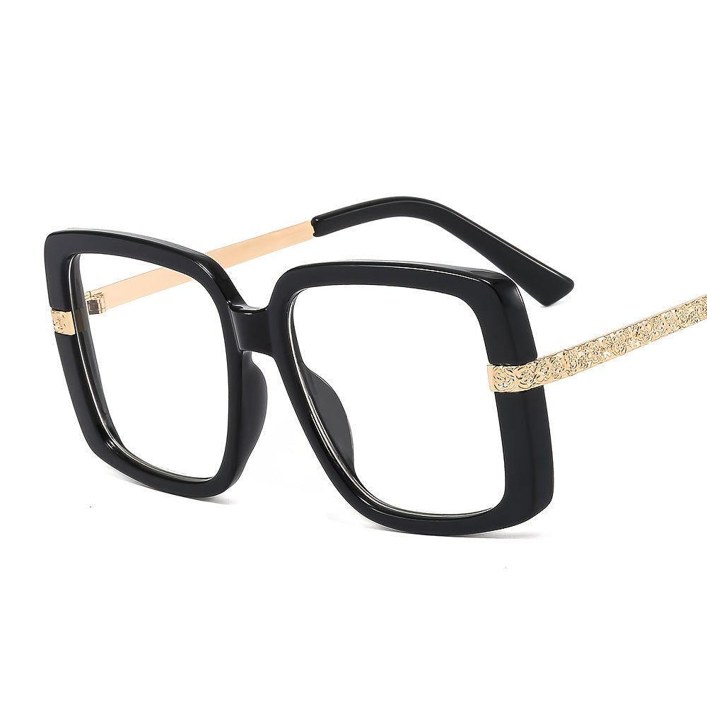 Thick Square Frame Glasses For Women Spectacles Lens Colorful Glasses