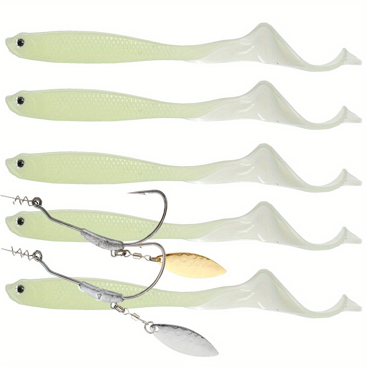 bionic lure fishing Bionic Soft Baits with Twister Tail for Fishing, 5pcs, Saltwater Freshwater – CRAZE