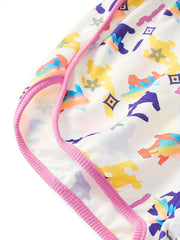 Girls Cartoon Animals Elastic Waist Sports Track