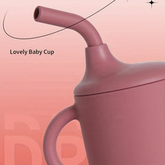 Eco Friendly Silicone Toddler Cups - Spill Proof Sippy Cup with Straw Lid
