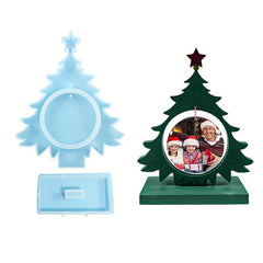 Christmas Tree Photo Frame Silicone Molds + 10 Bead Chain Epoxy Molds