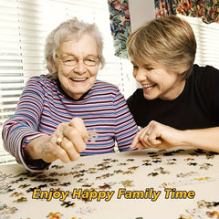 1000 pcs Feather & Golden Challenge Jigsaw Puzzle for Adults & Family