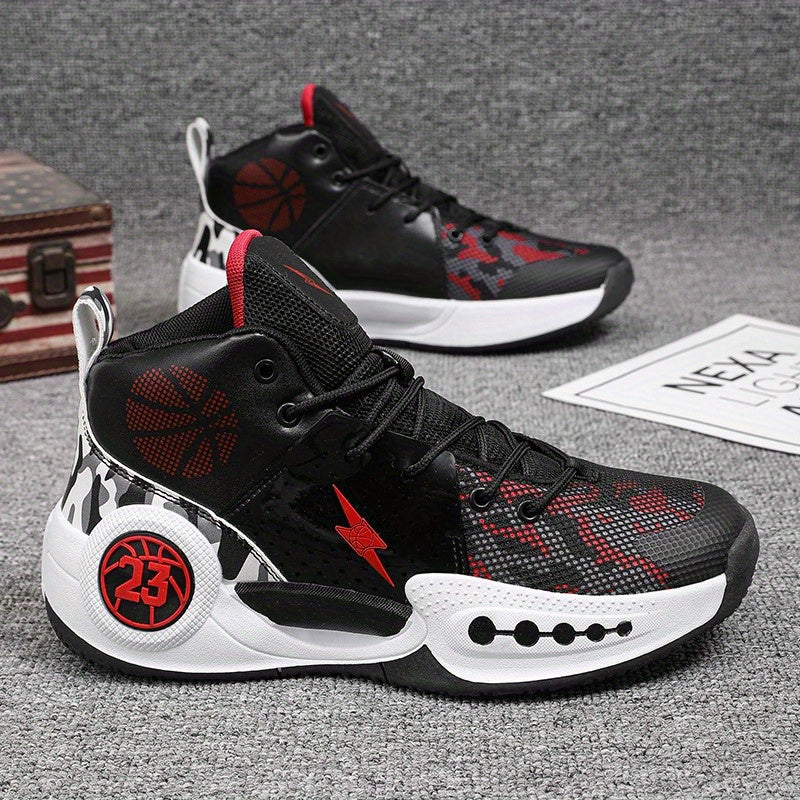 Men's Camo High Top Basketball Shoes Outdoor Sneakers