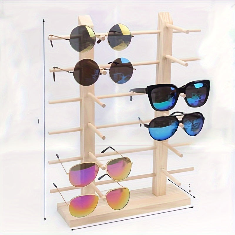 Pine Wood Sunglasses Stand Display Rack for Retail Stores
