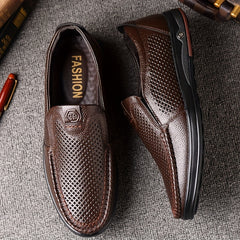 Men's Superfine Fiber Round Toe Loafers Lightweight Slip On Dress Shoes