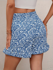 Floral Print Wrap Tie Shorts Casual Skort For Spring & Summer