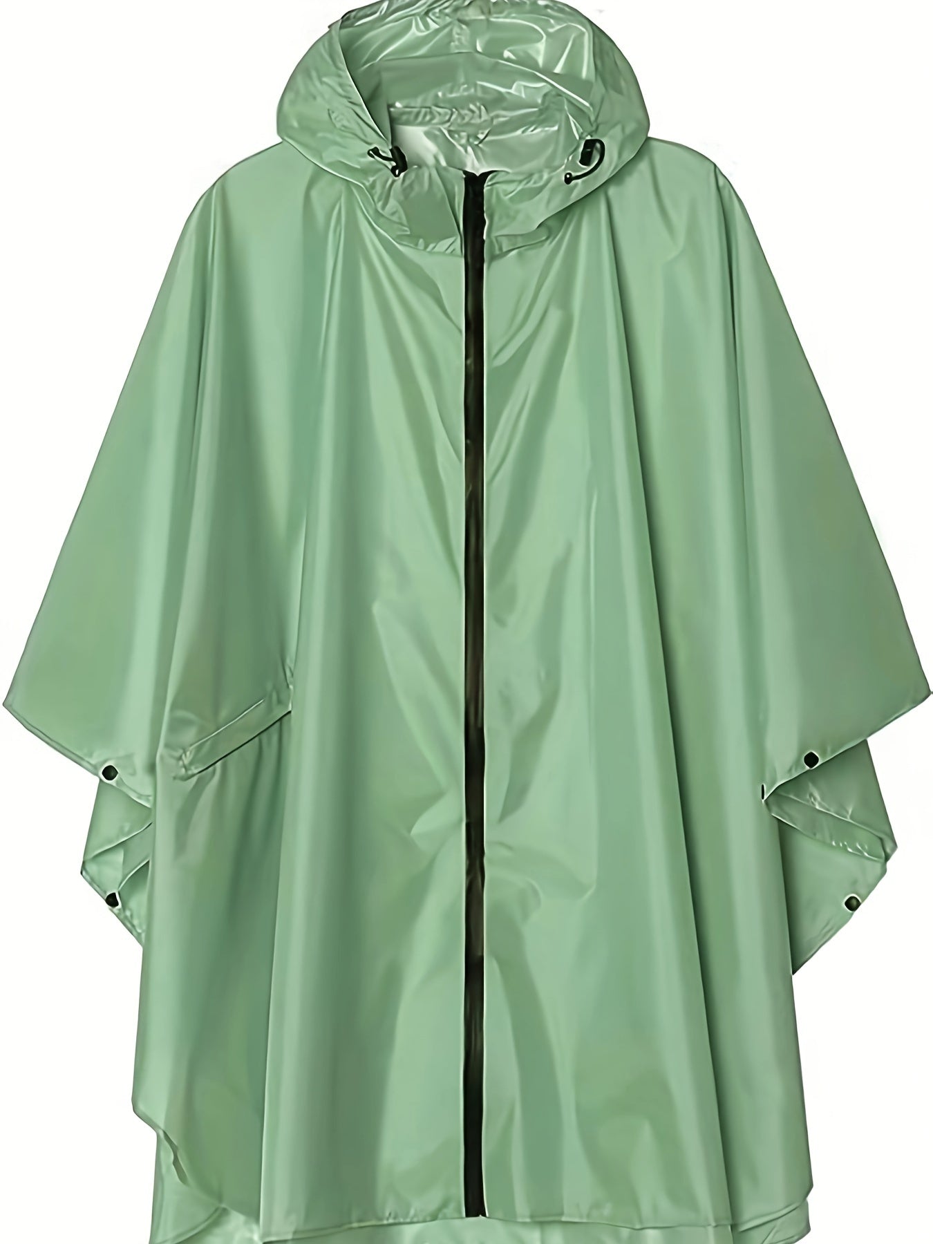 Waterproof Rain Poncho with Zipper Pocket Hood