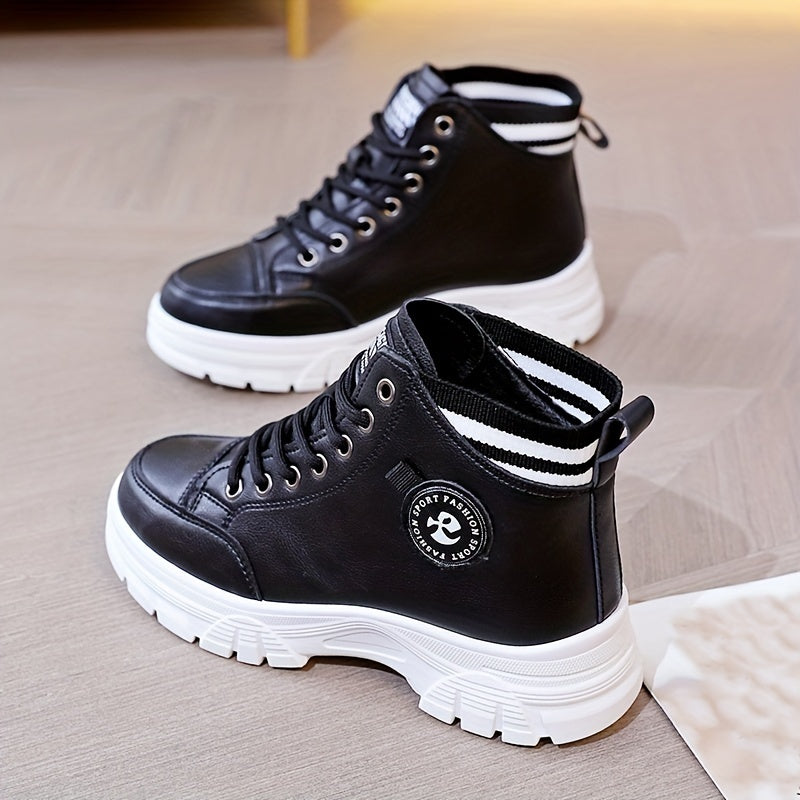Women's Winter Lace-up Athletic Shoes with Ankle Boots
