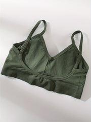 3pcs Solid Cami Tops Soft & Comfy Crop Top Women's Lingerie