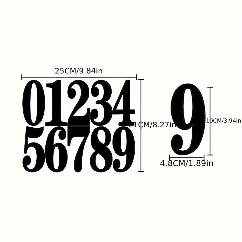 4 Sheets Large Waterproof Number Sticker Marker Label Classification