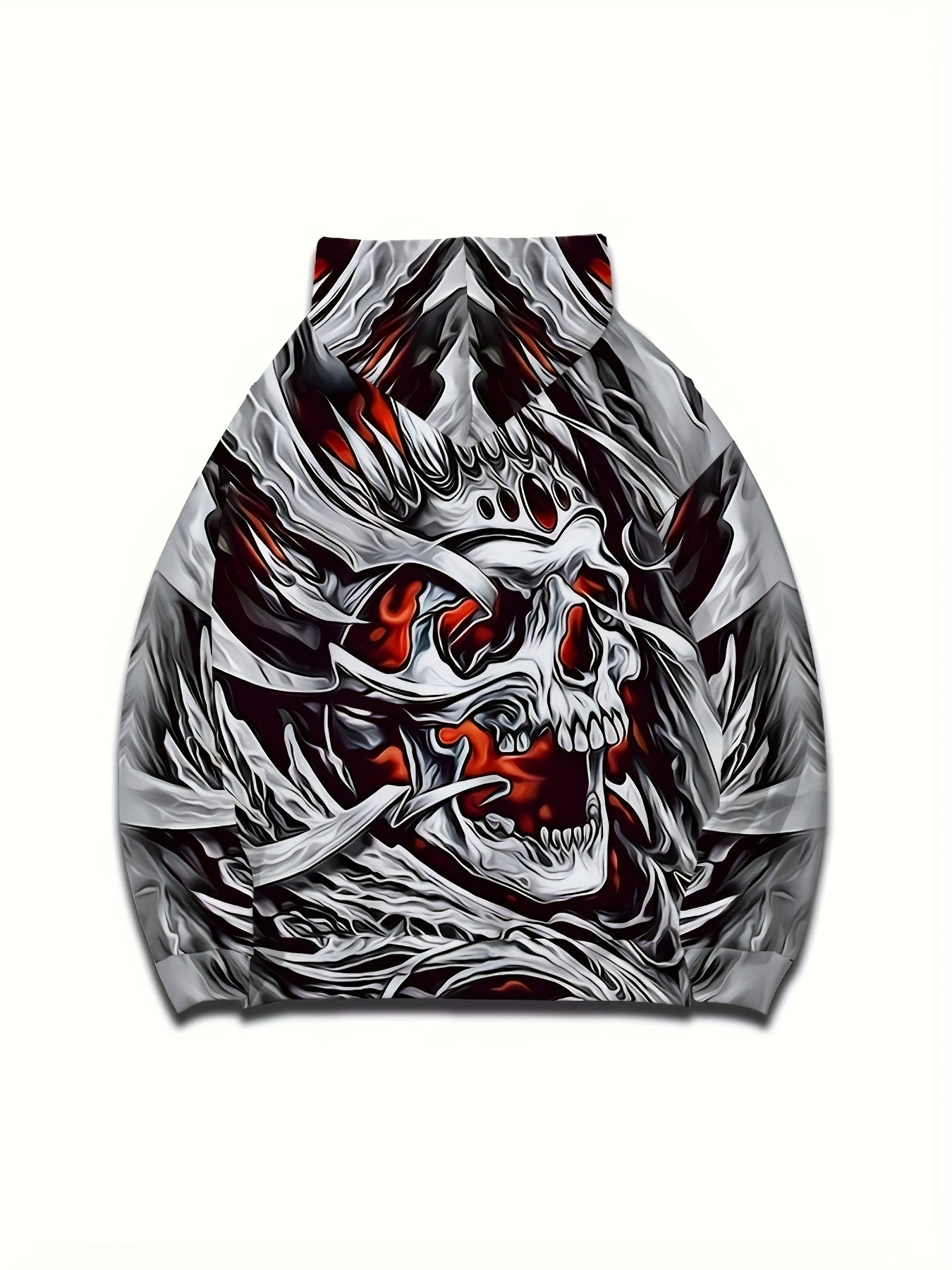 Skull 3D Print Hoodies For Men Graphic Hoodie Comfy Loose Hooded Pullover