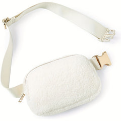 Plush Waist Bag for Outdoor Travel and Sports