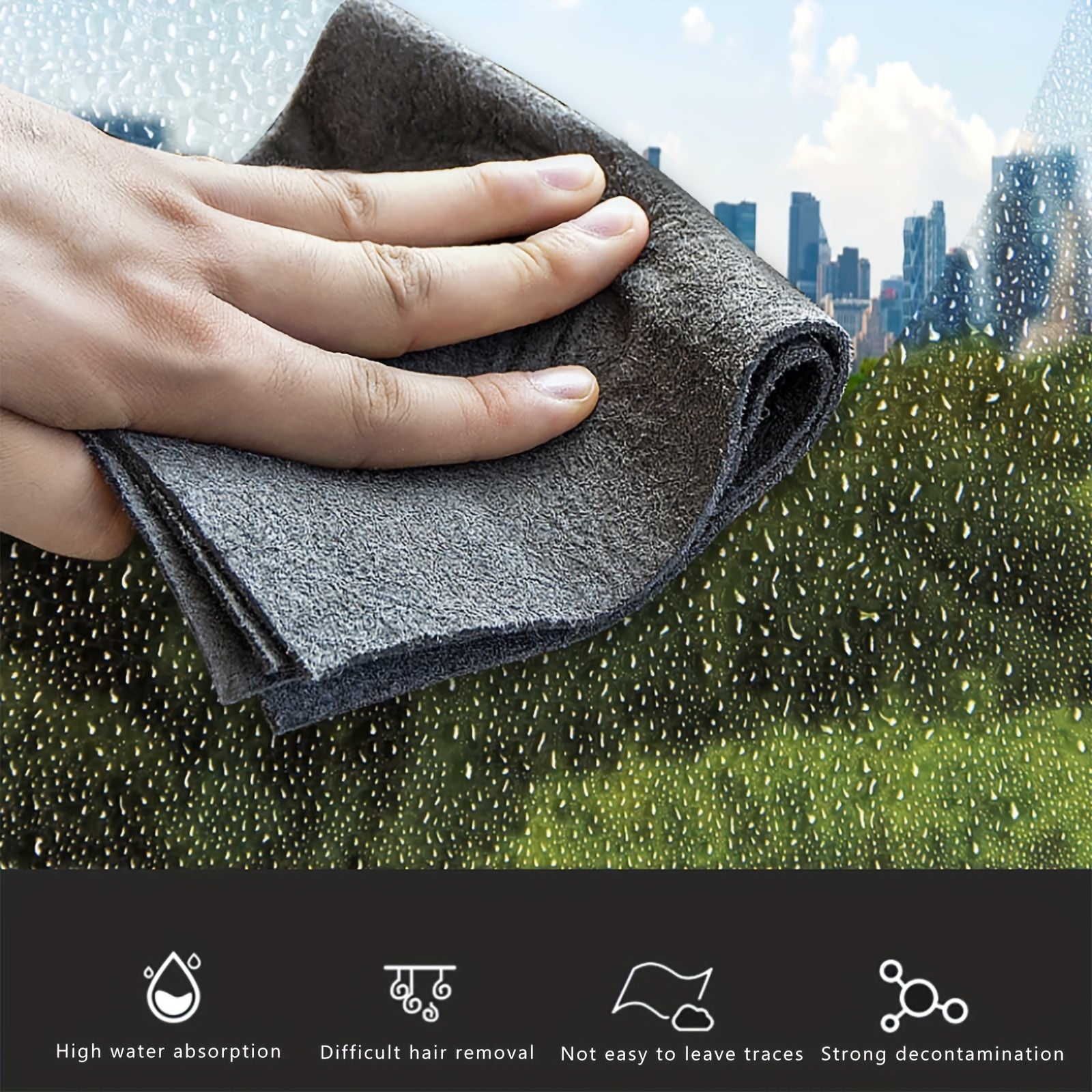 10pcs Glass Wipe Microfiber Cleaning Cloth for Windows Cars
