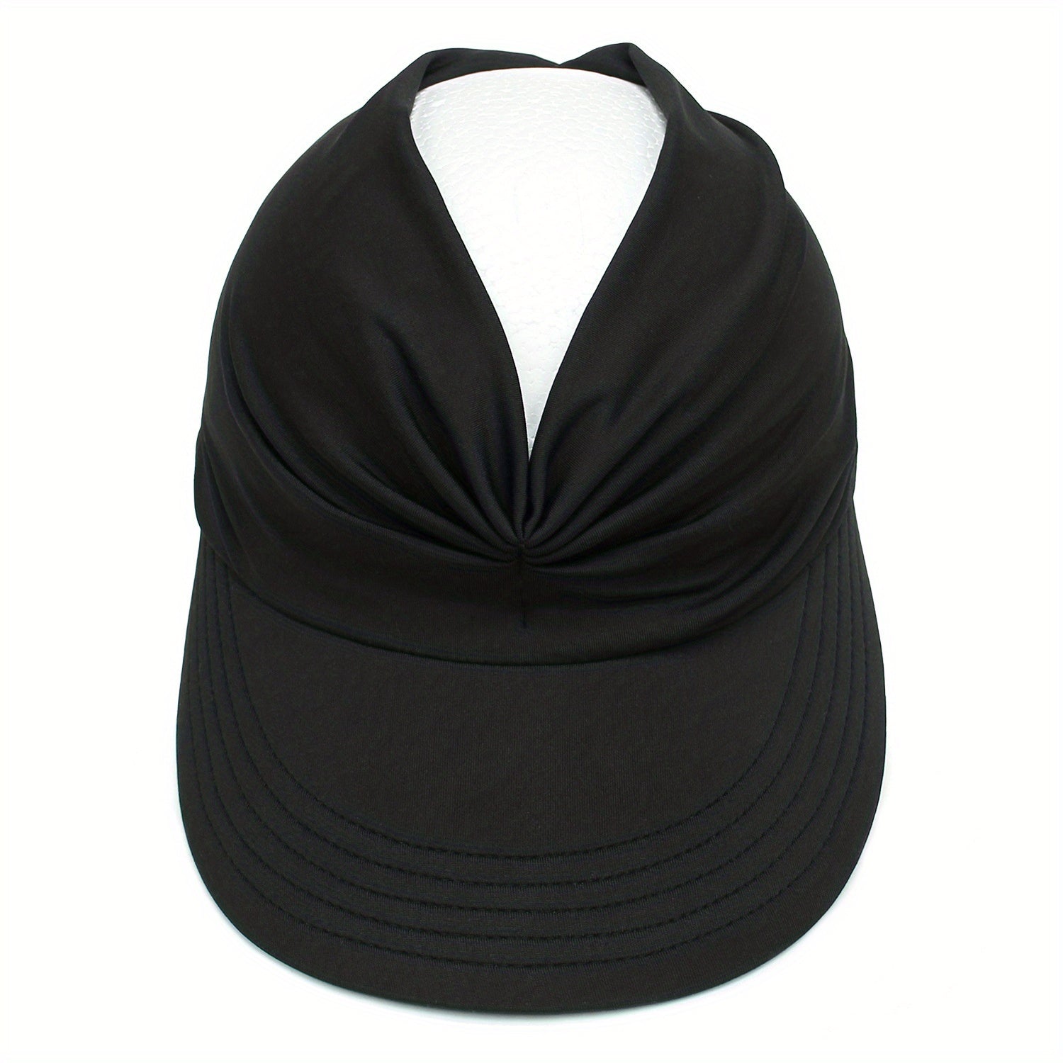 Ponytail Sunscreen Pleated Visor Hat UV Protection Sun Hats Women