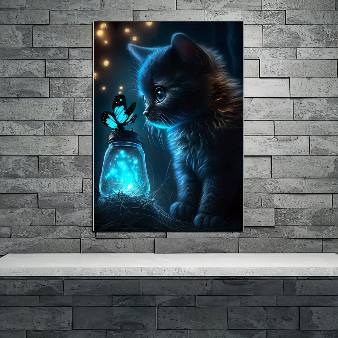 Fantasy Cat & Butterfly Wall Stickers for Kids Room Decor