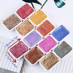 60 Colors Pearlescent Watercolor Paint Set for Artists