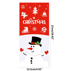 50pcs Christmas Candy Bag Santa Gift Packaging Bag Christmas Decoration