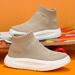 Unisex Kids Slip On Sock Shoes Breathable Sneakers Chunky Shoes