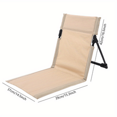 Ultralight Folding Camping Chair with Backrest Cushion - Portable