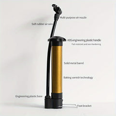 Golden Basketball Pump Household Inflatable Pump Mini Portable Pump