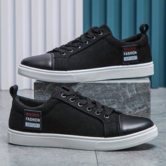 Men's Canvas Sneakers Anti-Skid Lace Up Walking Shoes